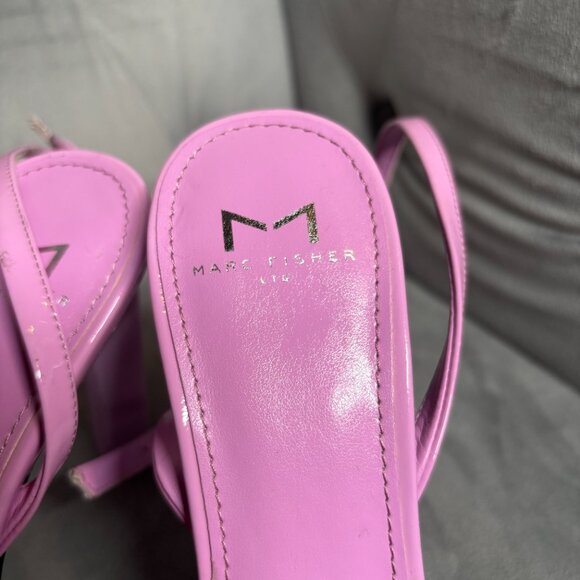 Marc Fisher Pink Patent Leather Strappy Heeled Sandals – Women’s 7.5 - Picture 4 of 8
